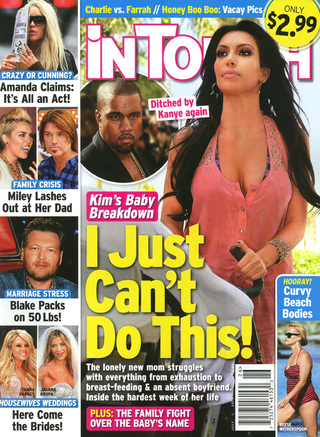 Illustration for article titled This Week in Tabloids: Kanye Didn't Give Kim a Blingy Push Present
